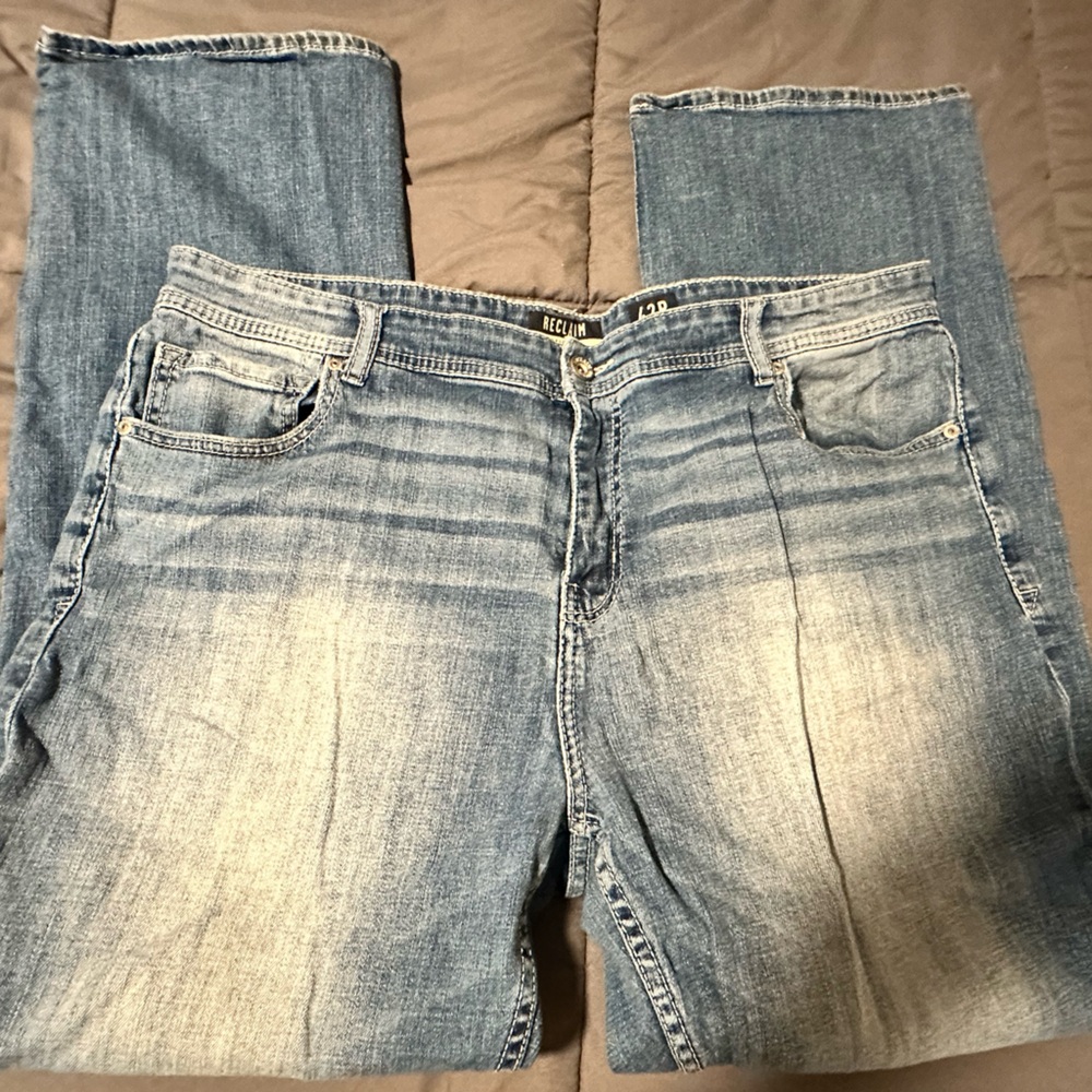 Reclaim Mens Blue Denim Jeans - Picture 3 of 5